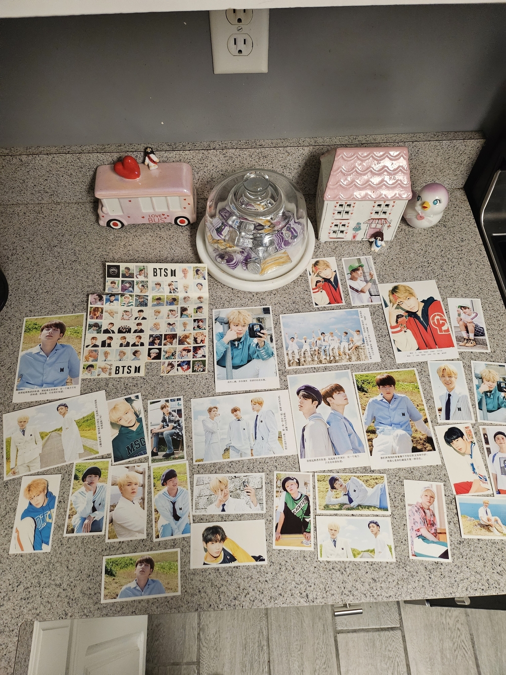 BTS K-Pop Photo Card Set - Pastel Blue Accents